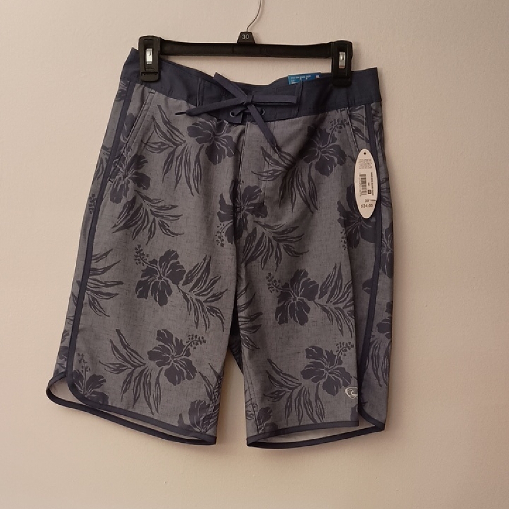 Men's Floral Board Shorts - Navy